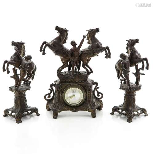 A Three Piece Clock Set