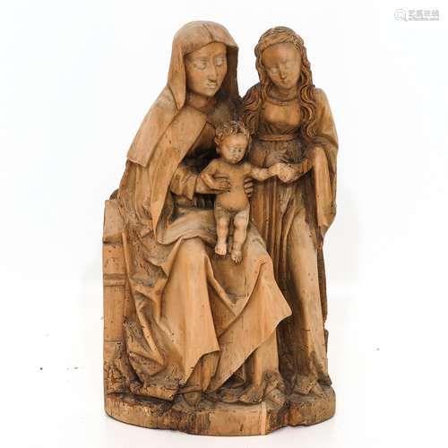 A 15th Century Dutch-Flemish St. Anna Sculpture