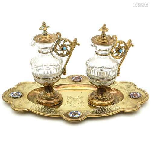 A 19th Century Religious Cruet Set