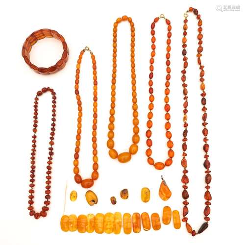 A Collection of Amber Necklaces