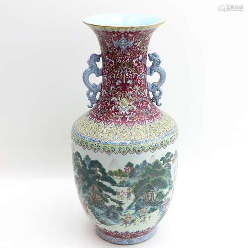 A Large Famille Rose Vase