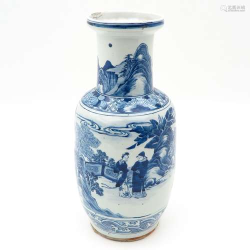 A Blue and White Vase