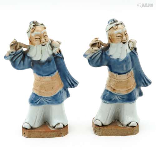 A Pair of Chinese Figures