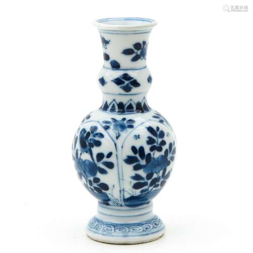 A Miniature Blue and White Vase