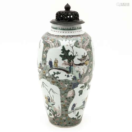 A Kangxi Period Famille Verte Vase