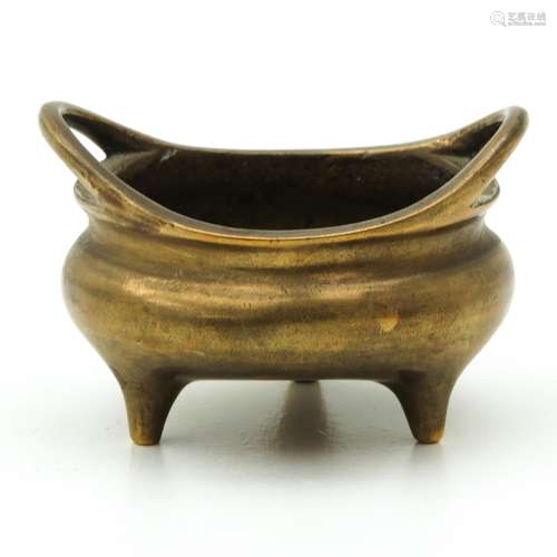 A Small Bronze Censer