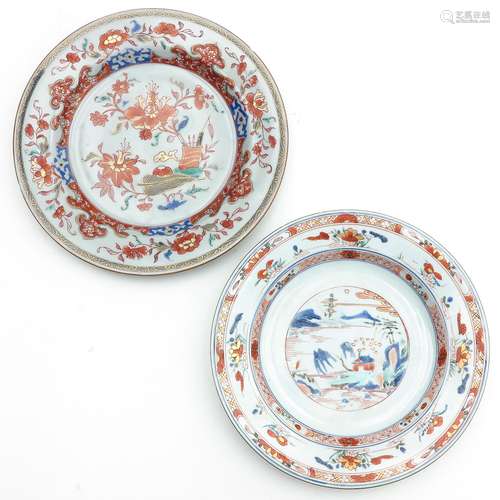 Two Polychrome Plates