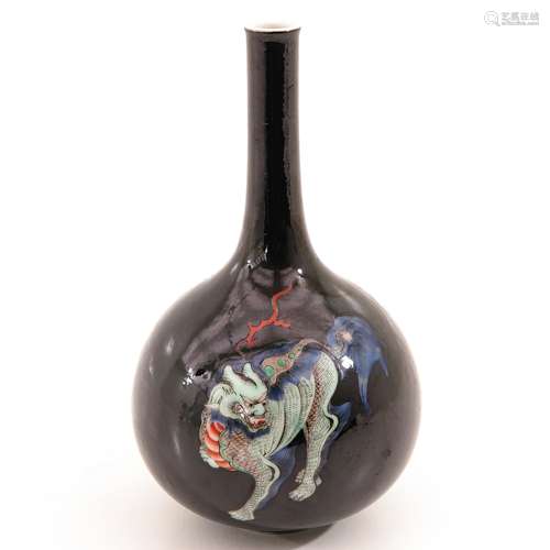 A Famille Noir Bottle Vase