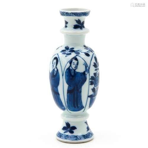 A Blue and White Miniature Vase