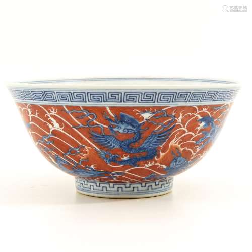 A Iron Red and Blue Bowl