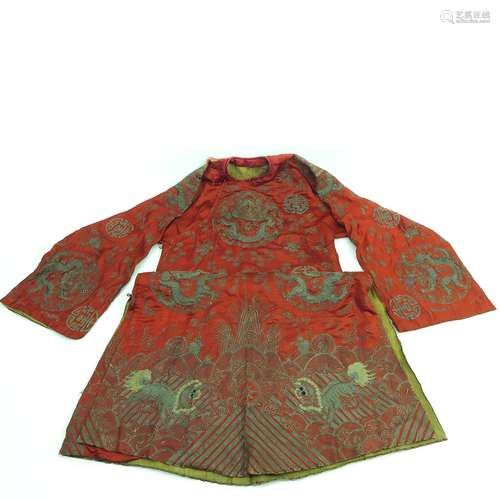 A Silk Embroidered Chinese Robe