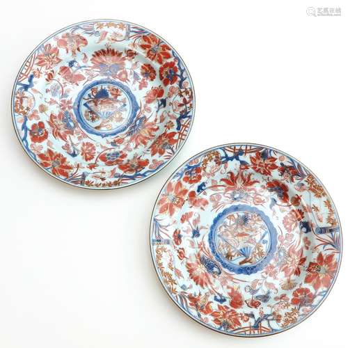 A Pair of Imari Plates