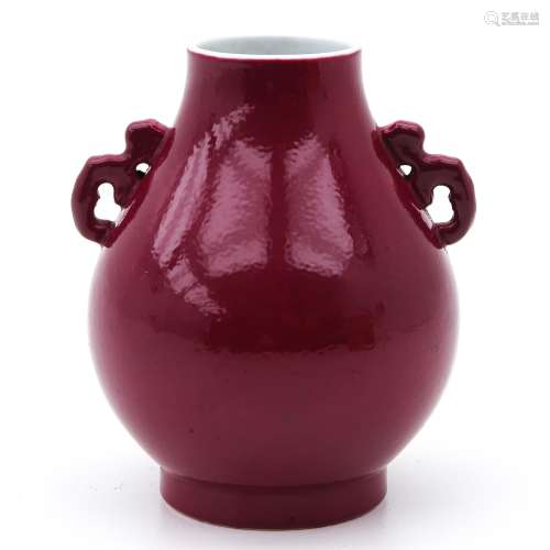 A Small Ruby Glaze Vase