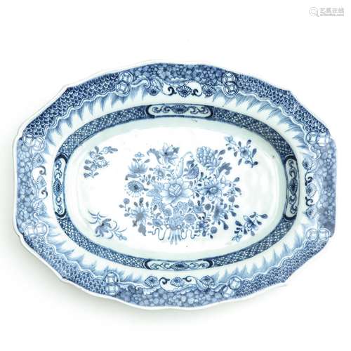 A Blue and White Serving Dish