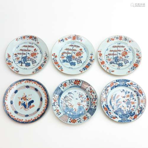 A Collection of 6 Imari Plates