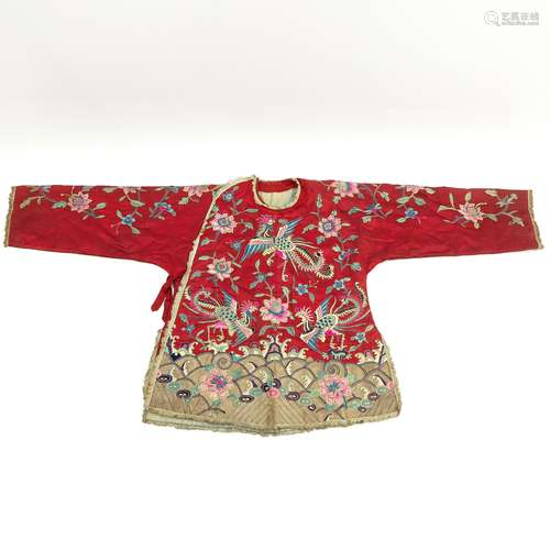 A Silk Embroidered Chinese Robe