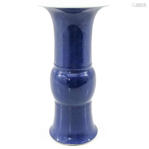 A Powder Blue Monochrome Gu Vase