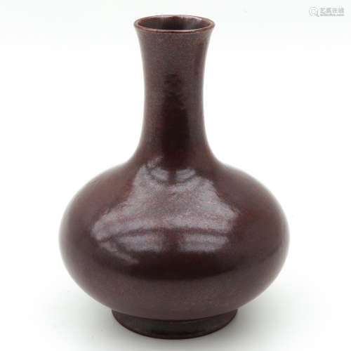 A Dark Ox Blood Vase