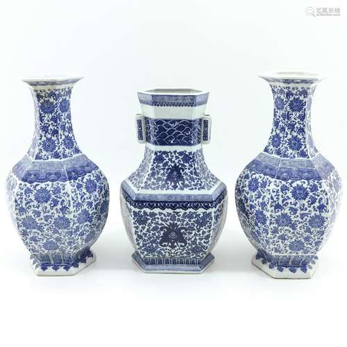 Three Chinese Vases