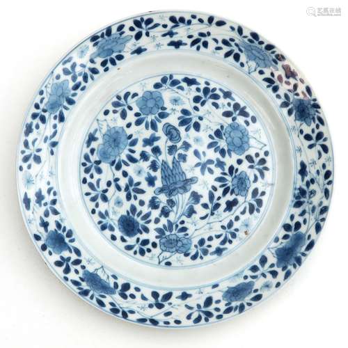 A Blue and White Plate