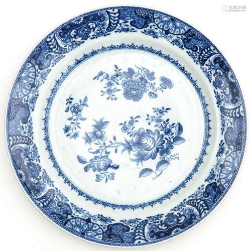 A Blue and White Plate