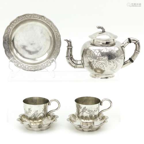 A Four Piece Tea Service