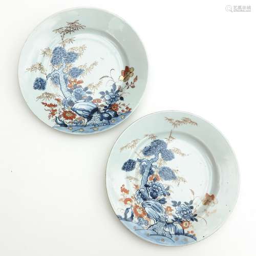 A Pair of Imari Plates