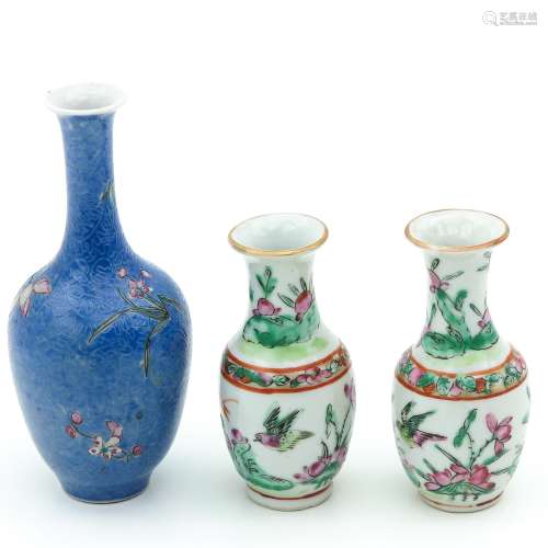 Three Small Vases