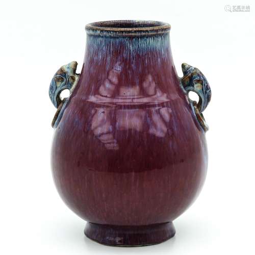 A Flambe Hu Vase