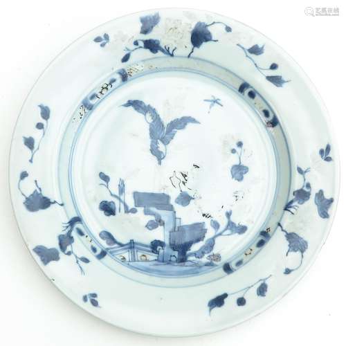 A Blue and White Plate