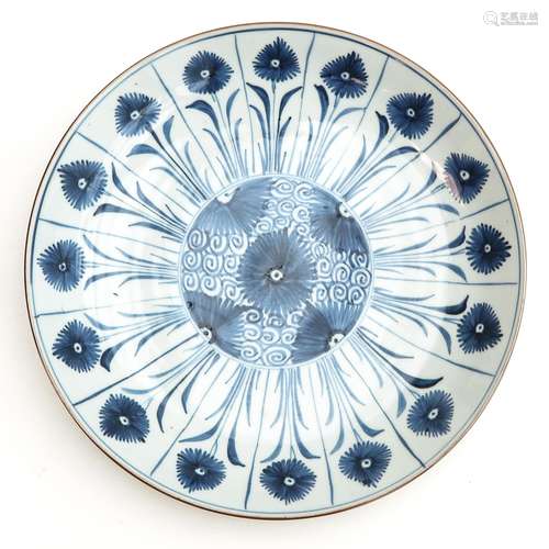 A Blue and White Plate