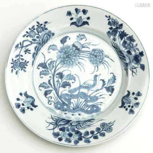 A Blue and White Plate