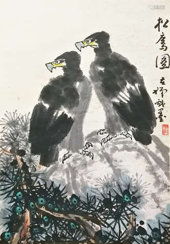 李苦禅 松鹰图