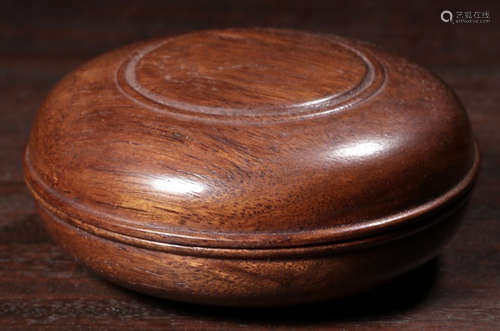 A HAINAN HUANGHUALI WOOD CARVED BOX