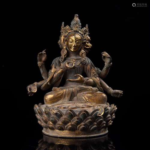 Copper gilded morizhitian Buddha mother