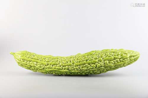 Bionic porcelain balsam pear porcelain sculpture