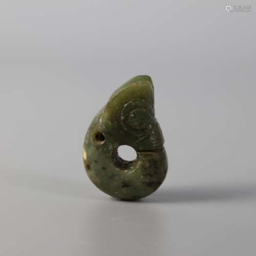 Hetian jade seed material jade jade pig dragon