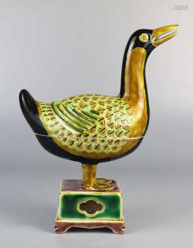 Three color duck cover box in Ming Dynasty