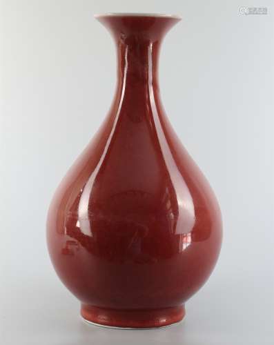 Red glazed jade pot spring vase