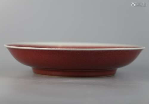 Red glazed plate