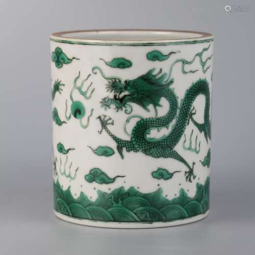 Green Dragon pen holder