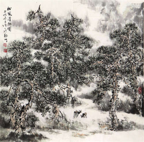 赵振川(b.1944)松风清幽图