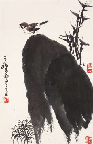 孙其峰(b.1920)竹雀图