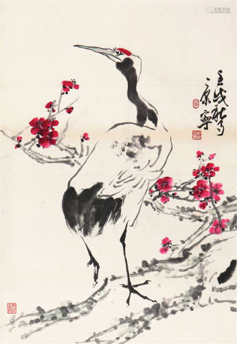 康  宁(b.1938)梅鹤图