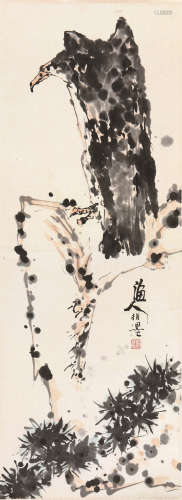 张立辰(b.1939)鹰石图