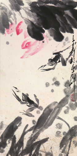 王子武(b.1936)荷花青蛙