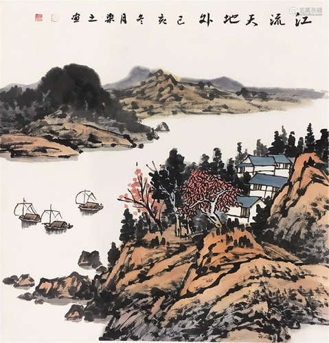 方染之(b.1969)江流天地外