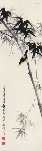 黄幻吾(1906-1985)竹林栖禽