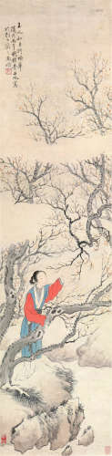 费丹旭(1802-1850)折梅仕女
