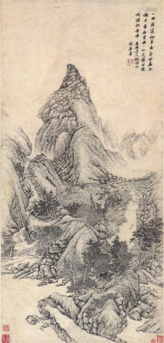吴  历(1632-1718)茅堂幽居图